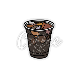 Iced Coffee Kiss-Cut Stickers