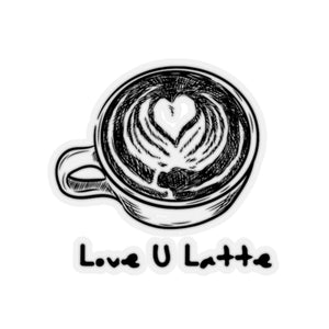 Love U Latte Kiss-Cut Stickers